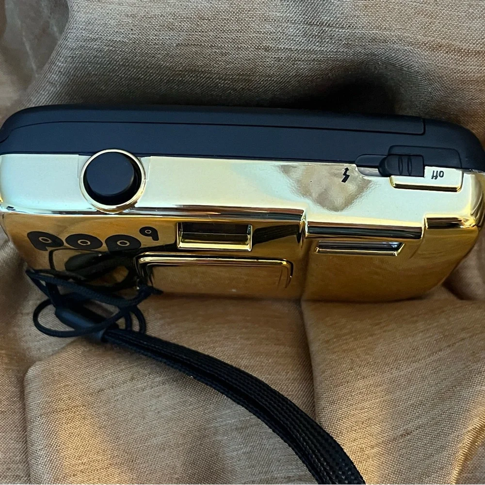 Pop Gold Camera with Black Accents
